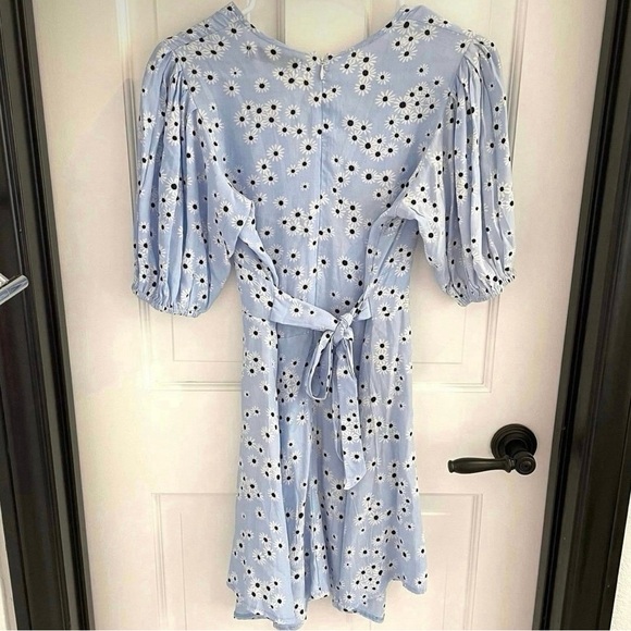 Faithfull the Brand x Revolve Blue Daisy Print Mini Dress size 4 - Picture 8 of 10